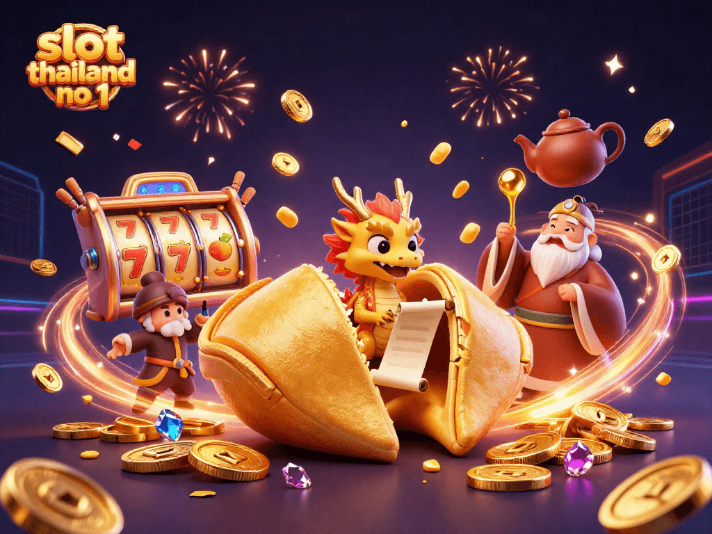 Experience thrilling gameplay at slot thailand no 1 with unique golden fortune cookie and gem-filled slot reels.