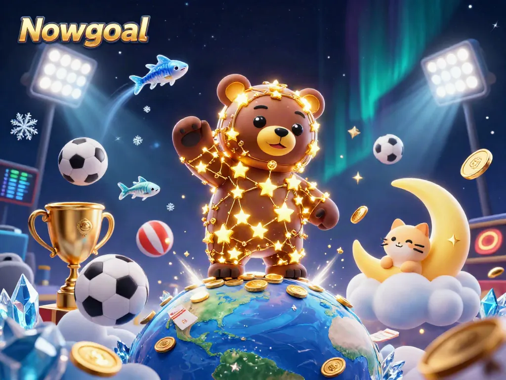Bet on exciting Nowgoal live scores and predictions with vibrant characters and sports elements.