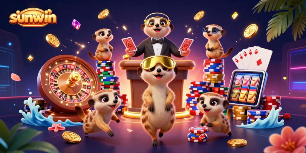 Get ready to join the thrill at sunwin with engaging meerkat casino characters in vibrant action.