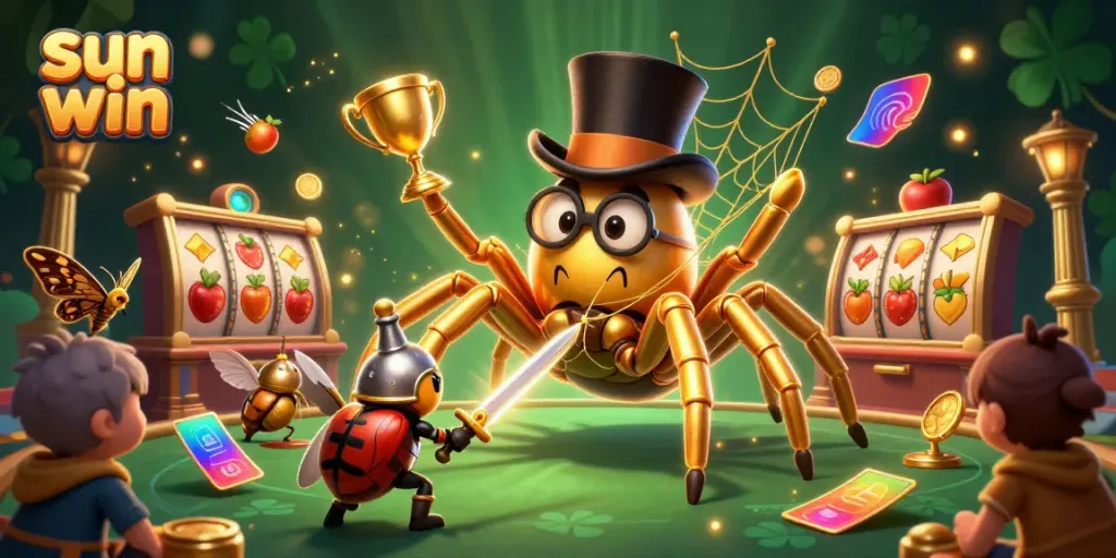 Experience thrilling gameplay with sun win in a vibrant casino-themed scene.