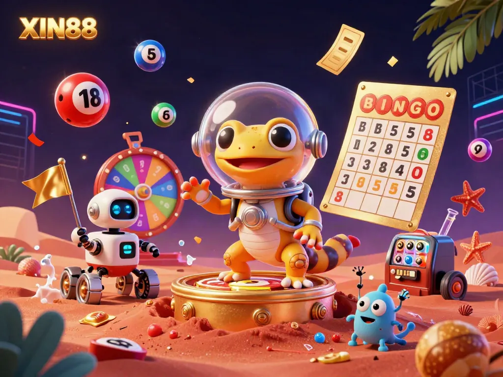 Experience rapid winnings at XIN88 with a colorful glimpse of Martian-themed casino adventure.